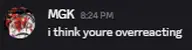 character:mgk reaction_image screenshot // 164x43 // 5.0KB