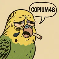 bird budgie character:copium48 meta:ai_generated // 1024x1024 // 2.0MB
